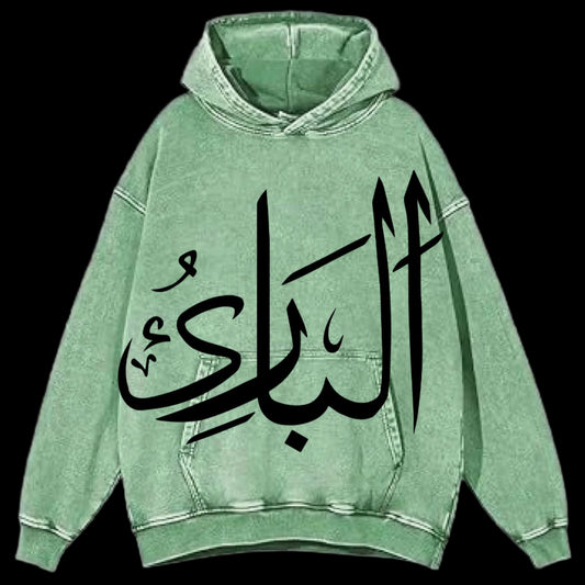 ACID WASHED BLACK ALBARI HOODIE